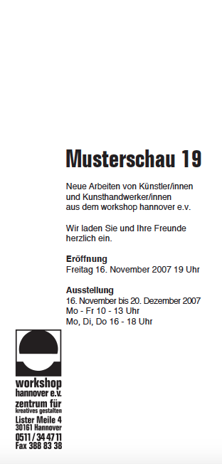 19. Musterschau einladung backk