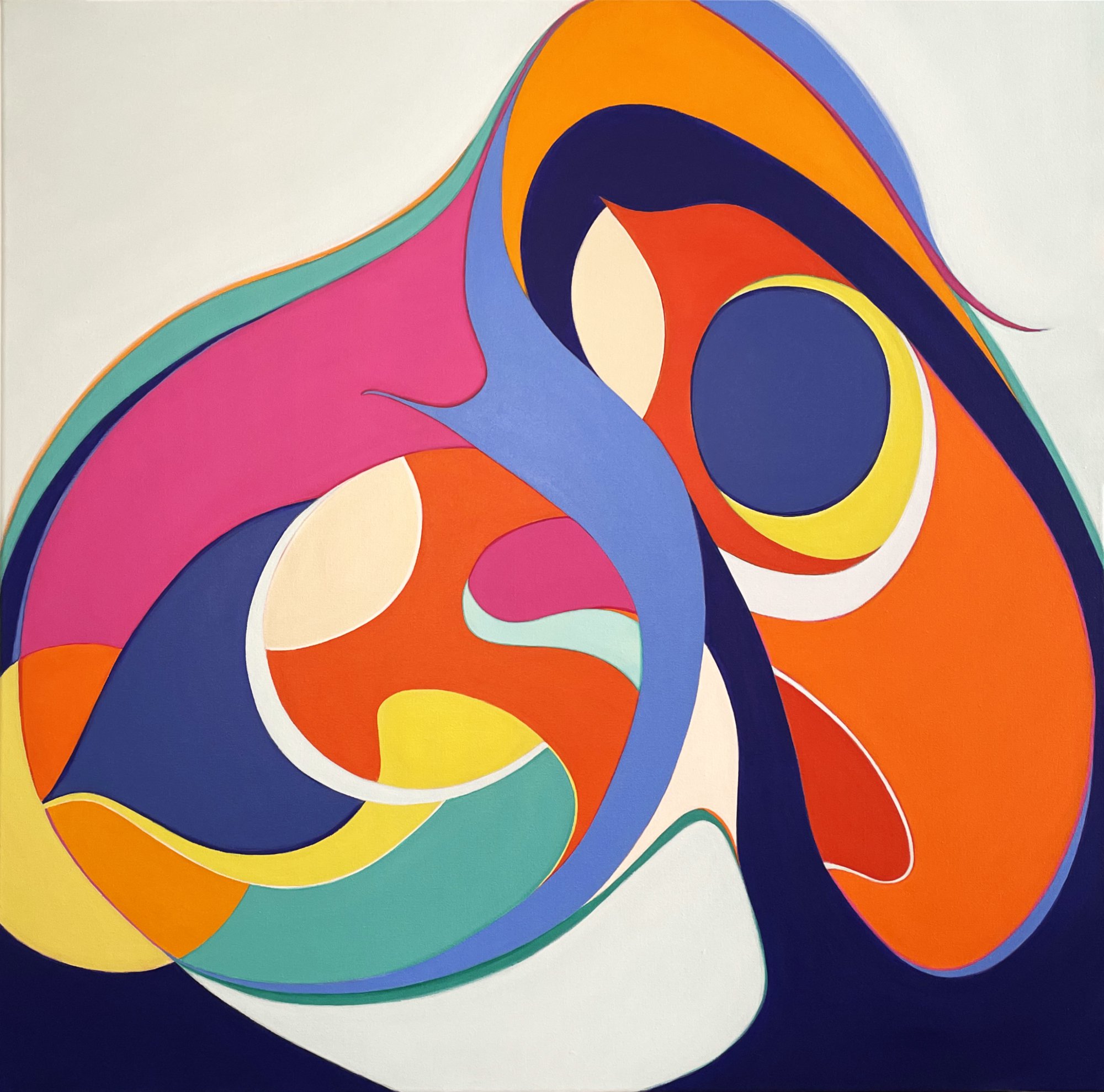 KelyneReis_TURMOIL_Acrylics-on-canvas_80x80x4_2023